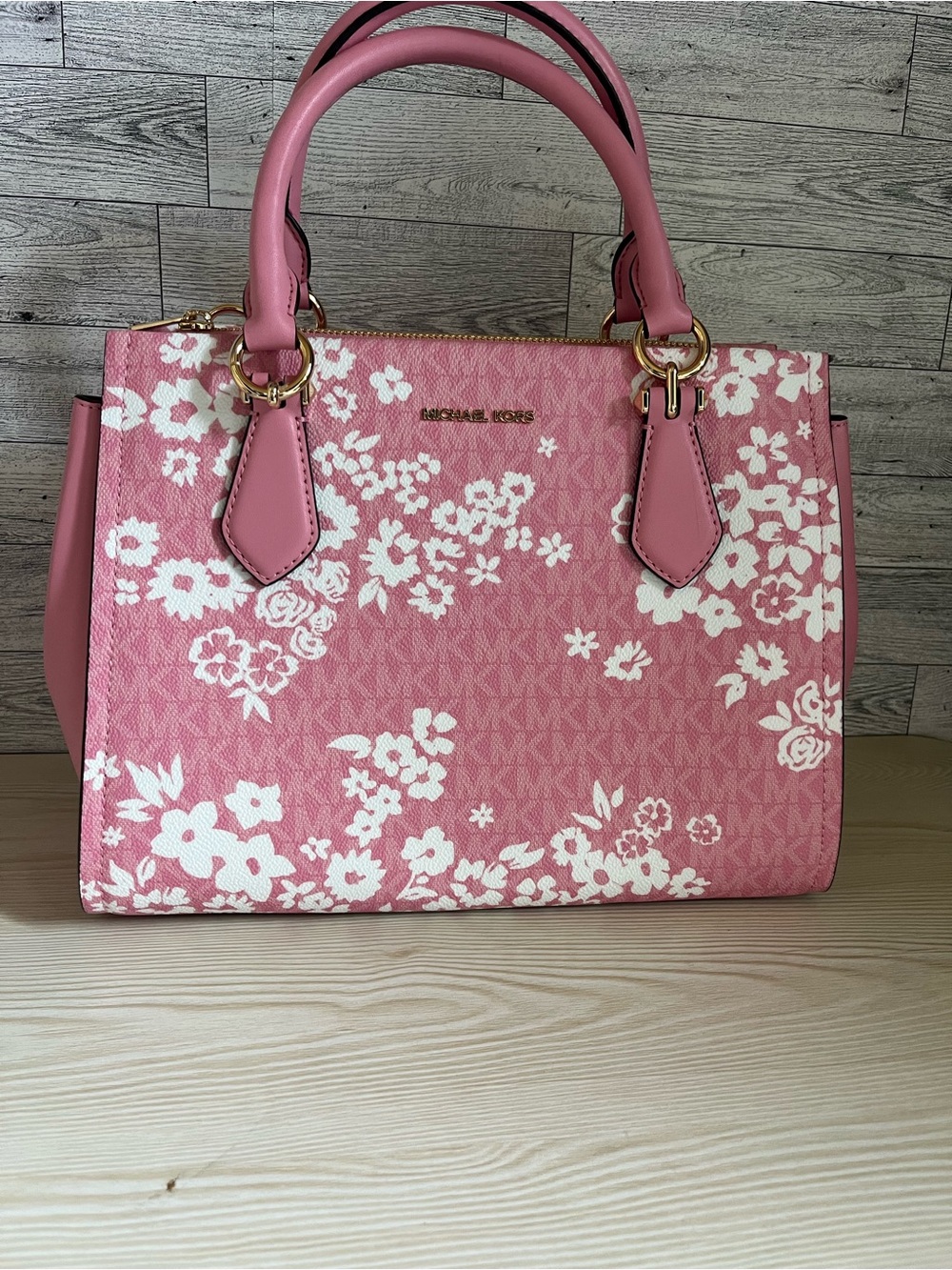 Michael Kors Carnation/Pink Medium Marilyn Satchel - Picture 3 of 11